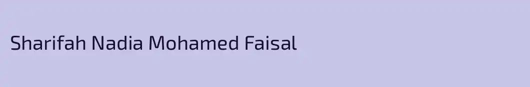Sharifah Nadia Mohamed Faisal
